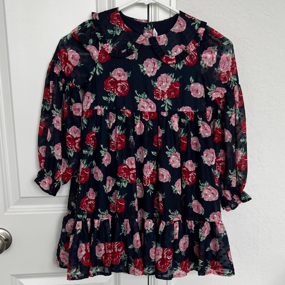 Janie and Jack Navy Floral Kids Dress